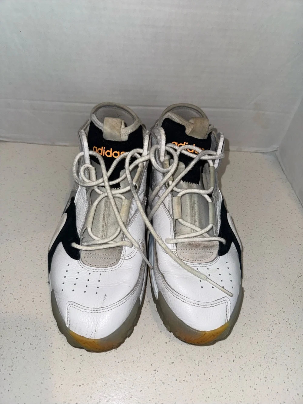 adidas Men's White and Gray Retro Runner Sneakers
